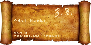 Zobel Nándor névjegykártya