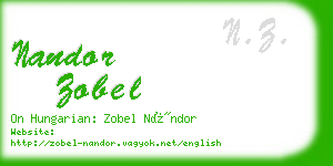 nandor zobel business card